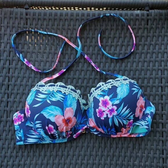 Shade & Shore Bikini Top Size 36B Floral - Picture 1 of 6